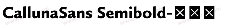 CallunaSans Semibold字体转换